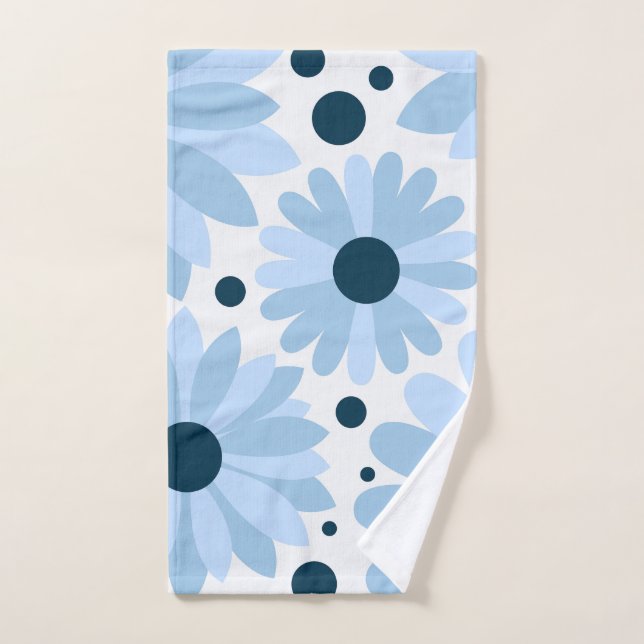 Conjunto De Toalhas Estilos azuis e pontos azuis escuros (Toalha de mão)