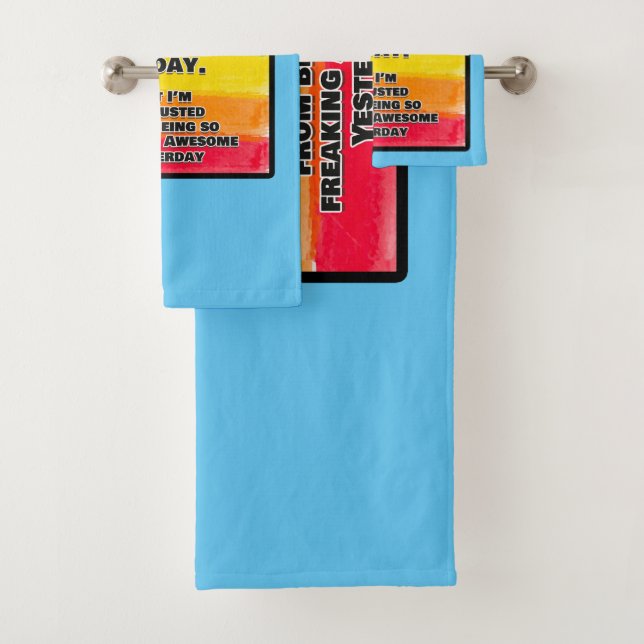Conjunto De Toalhas Estou tentando ser incrível hoje (Insitu)
