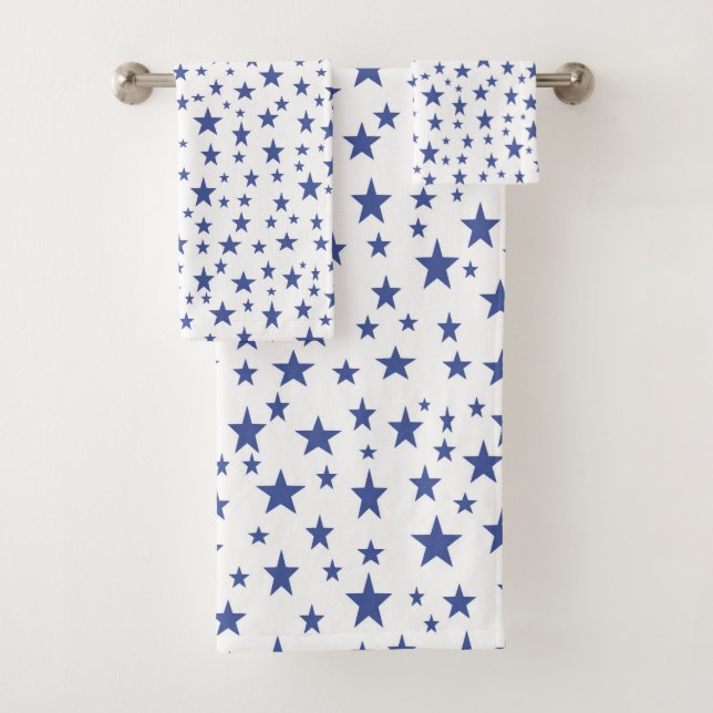 Conjunto De Toalhas Estrelas azuis (Insitu)