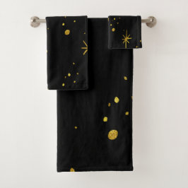 Conjunto De Toalhas Estrelas Douradas