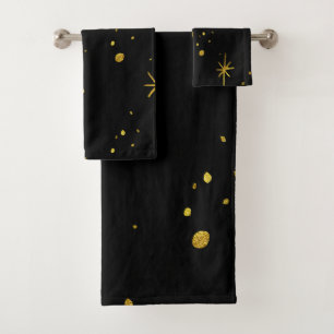 Conjunto De Toalhas Estrelas Douradas
