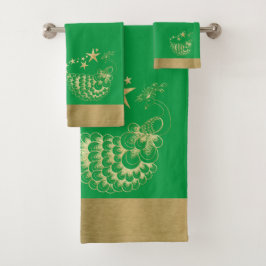 Conjunto de Toalhas Estrelas e Pavão