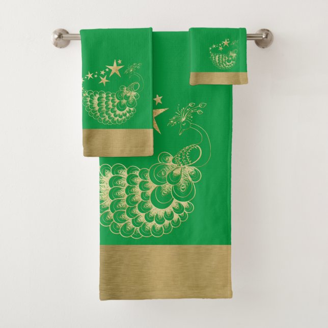 Conjunto de Toalhas Estrelas e Pavão (Insitu)