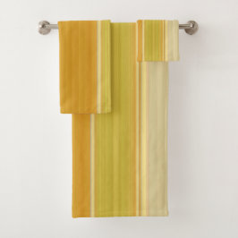 Conjunto De Toalhas Estrias Amarelas Sunny