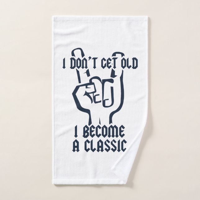 Conjunto De Toalhas Eu me torno um clássico (Toalha de mão)