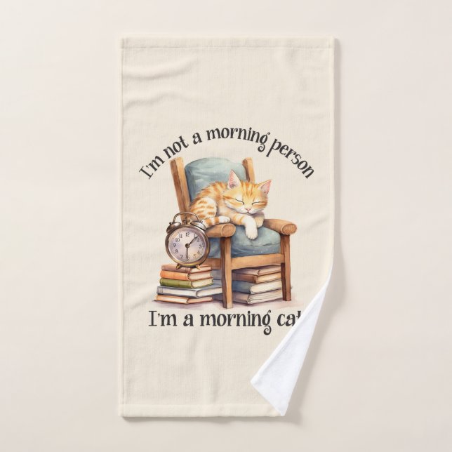 Conjunto De Toalhas Eu não sou uma pessoa da manhã (Toalha de mão)