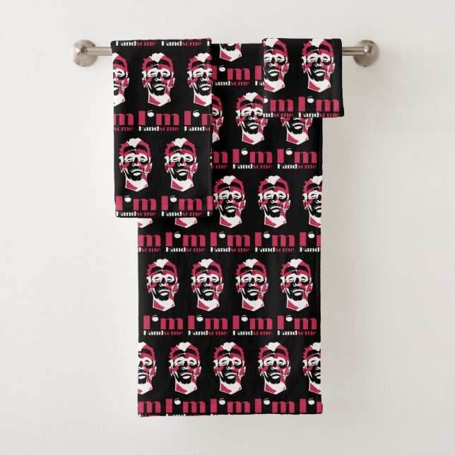 Conjunto De Toalhas Eu sou bonito abstrato cara-cara capas de iphone-c (Insitu)