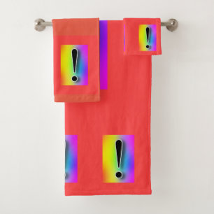 Conjunto De Toalhas Exclamação Arco-Íris