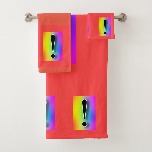 Conjunto De Toalhas Exclamação Arco-íris (Insitu)