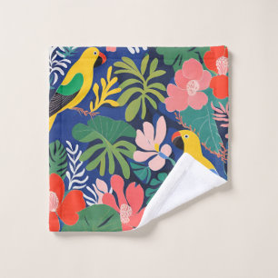 Conjunto De Toalhas Expressionismo distorce a arte das plantas tropica