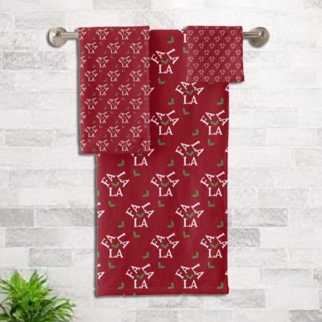 Conjunto De Toalhas Fa La Festiva Holly Christmas (Criador carregado)