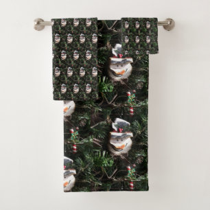 Conjunto De Toalhas Face de Wooden Snowman