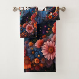 Conjunto De Toalhas Fada bonita à luz da lua.