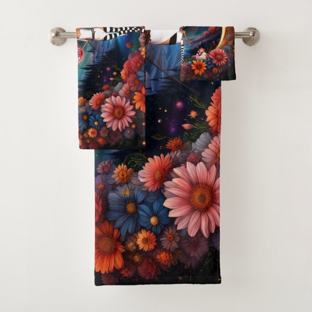 Conjunto De Toalhas Fada bonita à luz da lua. (Insitu)