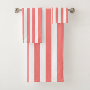 Conjunto De Toalhas Faixa de Coral