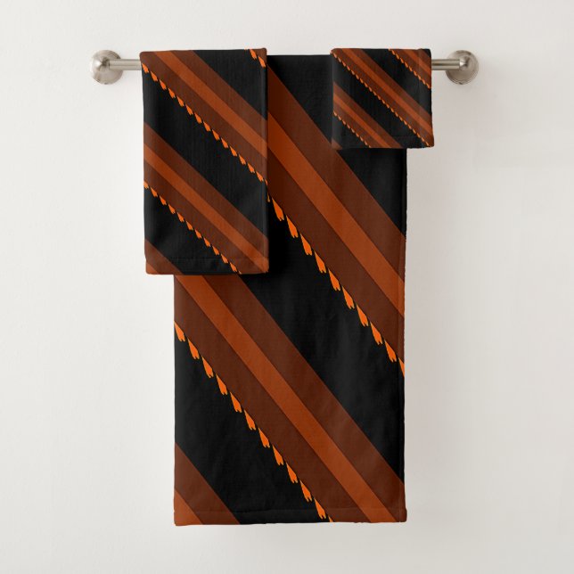 Conjunto De Toalhas Faixa Diagonal Vermelha Mística (Insitu)