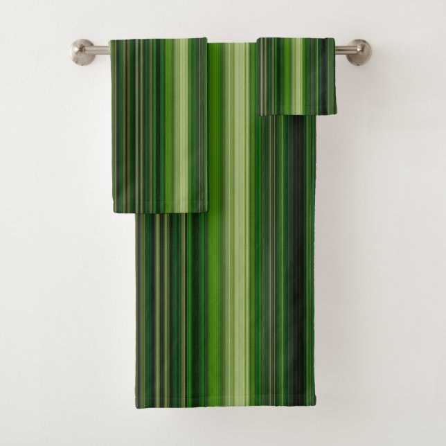 Conjunto De Toalhas Faixa Verde (Insitu)