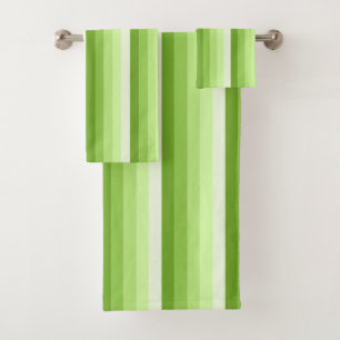 Conjunto De Toalhas faixas de sombra do verde limão