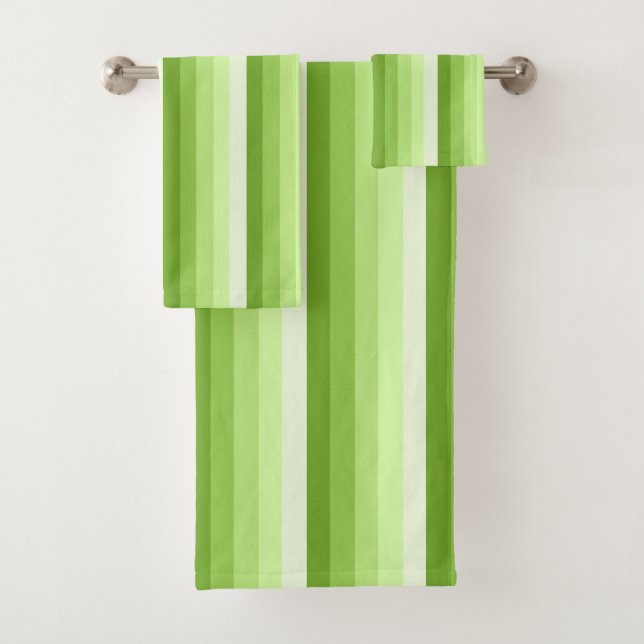 Conjunto De Toalhas faixas de sombra do verde limão (Insitu)