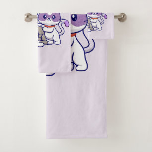 Conjunto De Toalhas Família de Gatos Cujos