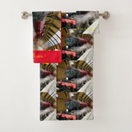 Conjunto De Toalhas Família de Imagens Modernas do Comboio de Arte Mai