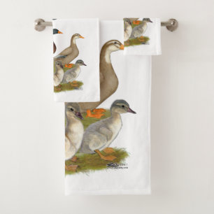 Conjunto De Toalhas Família de Patos da Saxónia