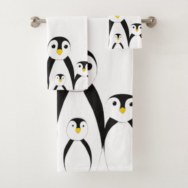 Conjunto De Toalhas Família de pinguins (Insitu)