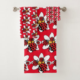 Conjunto De Toalhas Família Ladybird E Ladybug