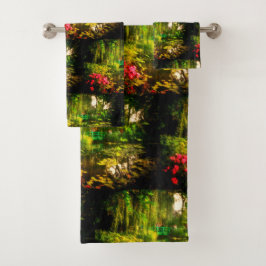 Conjunto De Toalhas Familiares Claude Monet Giverny Pond Lily