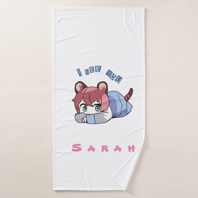 Conjunto De Toalhas Fantart Anime bonitinha (Toalha de Banho)