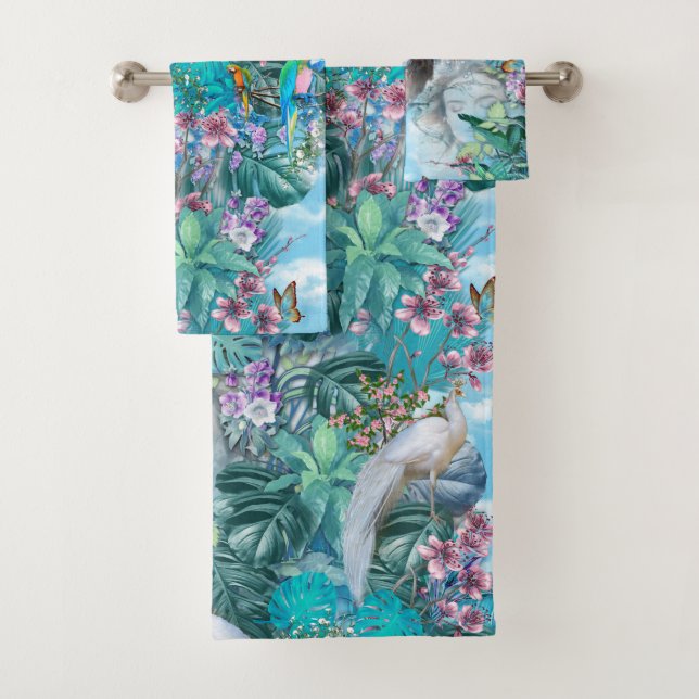 Conjunto De Toalhas Fantasia de Surrealismo Tropical (Insitu)