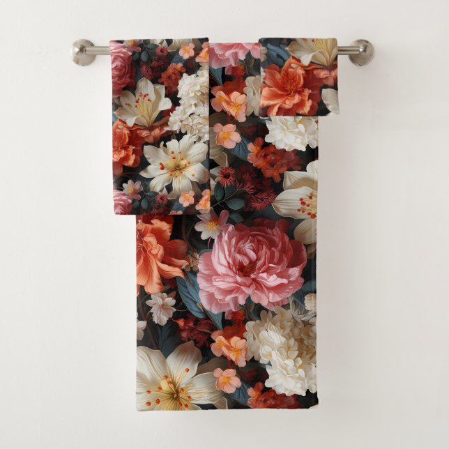 Conjunto De Toalhas Fantasia Floral Gloriosa (Insitu)