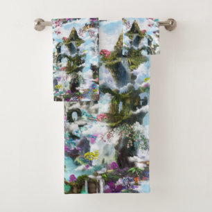 Conjunto De Toalhas Fantasia Outros mundos nas Nuvens
