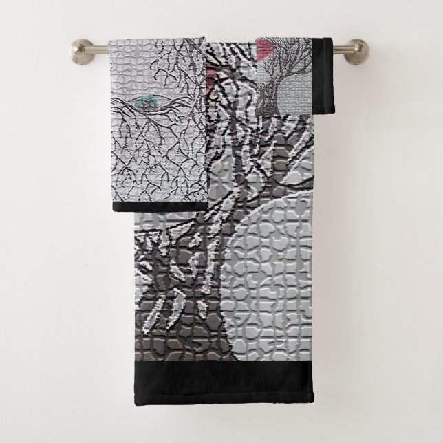 Conjunto De Toalhas Fantasy Beauty Mosaic Water Color Art (Insitu)