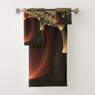 Conjunto De Toalhas Fantasy Construction Shiny Abstrato Fractal Art