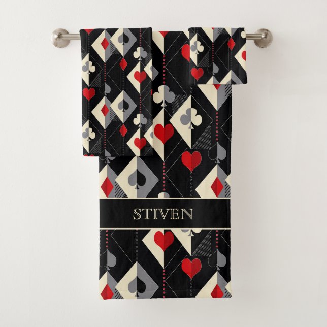 Conjunto De Toalhas Fatos de jogar cartas no pôquer. (Insitu)