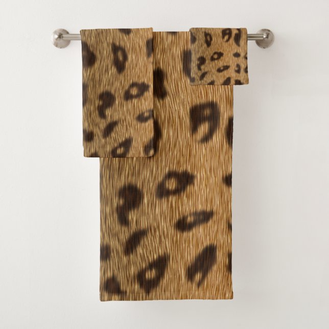 Conjunto De Toalhas Faux Leopard Spots (Insitu)
