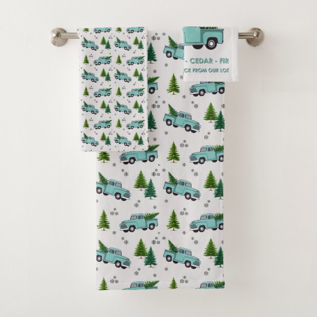 CONJUNTO DE TOALHAS FAZENDA DE ÁRVORE DE NATAL (Insitu)