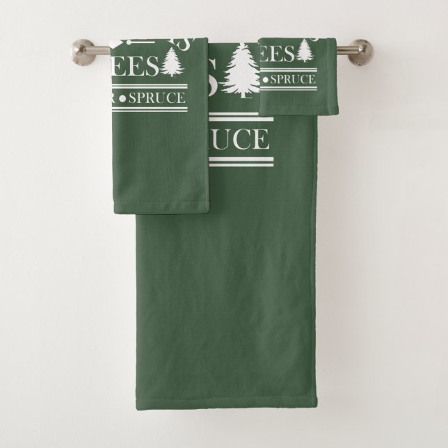 Conjunto De Toalhas Fazenda fresca Árvores de Natal Feliz (Insitu)