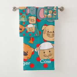 Conjunto De Toalhas Fazendas Adoráveis Crianças Tigre-safari de leão a