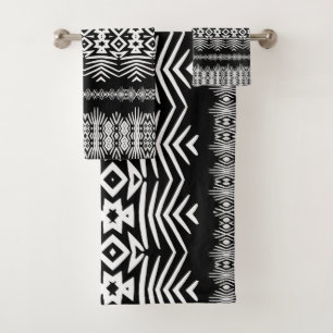 Conjunto De Toalhas Fecho preto e branco da lama