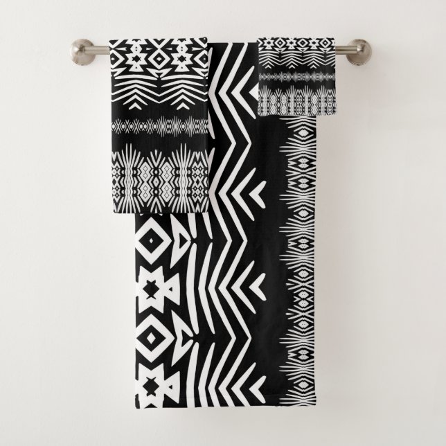 Conjunto De Toalhas Fecho preto e branco da lama  (Insitu)