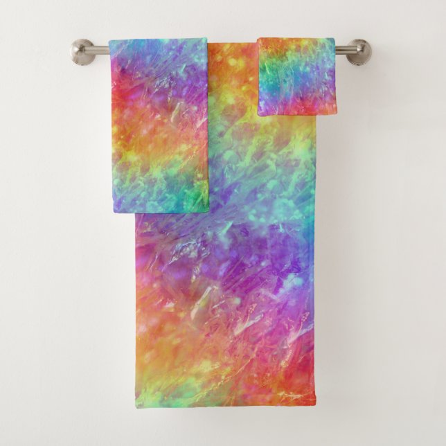 Conjunto De Toalhas feiticeiro - prisma de arco-íris vibrante ombre : (Insitu)