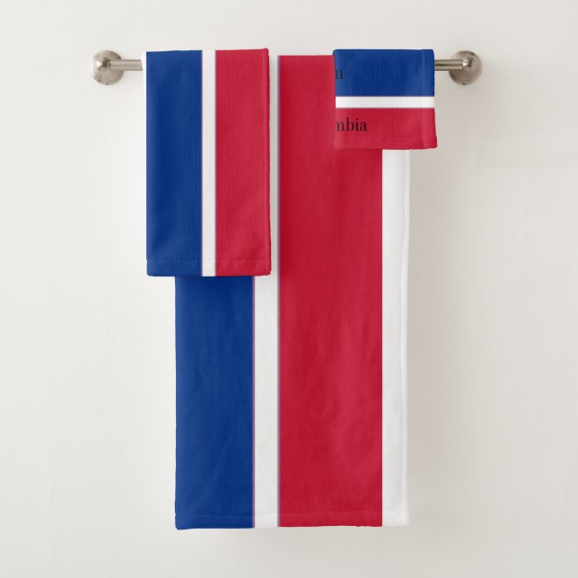 Conjunto De Toalhas Feito na Bandeira da Colômbia (Insitu)