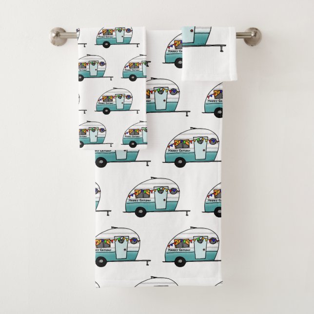 Conjunto De Toalhas Feliz Camper Van (Insitu)