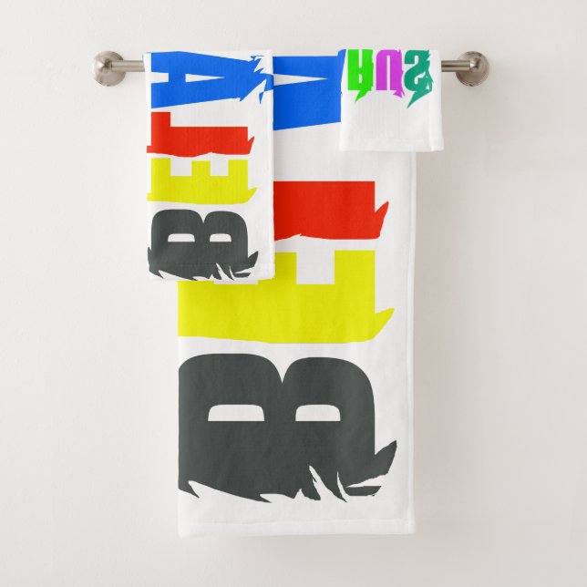 Conjunto De Toalhas Feliz Cores da Bielorrússia (Insitu)