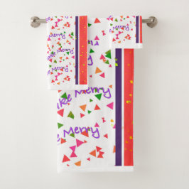 CONJUNTO DE TOALHAS FELIZ DE PRODUÇÃO DO VAMOS HOLIDAY