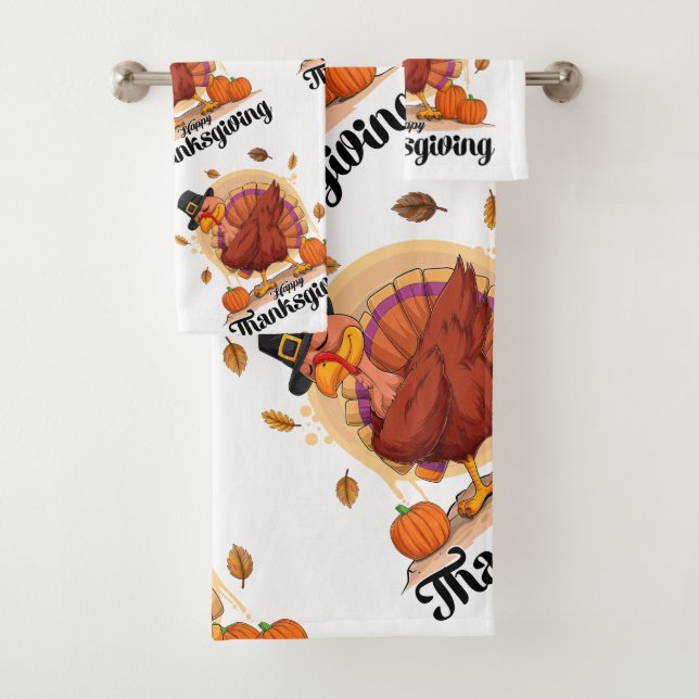 Conjunto De Toalhas Feliz Dia de Ação de Graças (Insitu)