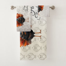 Conjunto De Toalhas Feliz Dia de Ação de Graças Bonita Bebê Colorido T