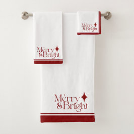 Conjunto De Toalhas Feliz Elegante e Natal Festivo Brilhante